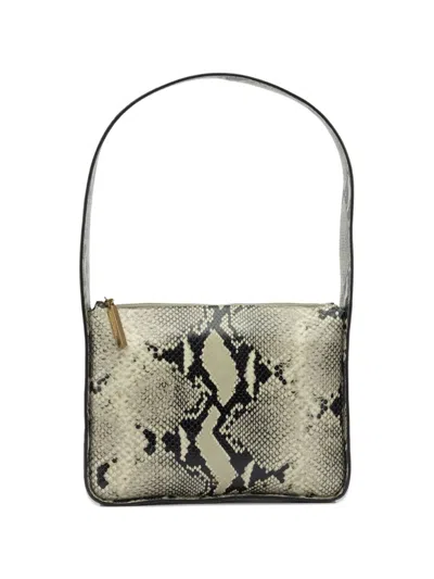 Khaite Small Lori Python Print Leather Shoulder Bag In Animal Print