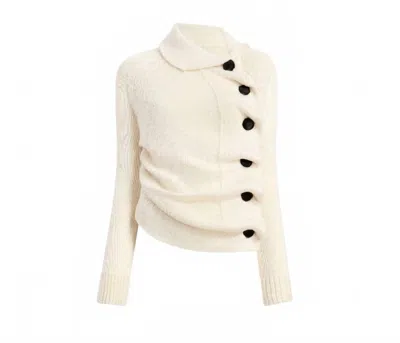 Khaite Lorrai Cardigan In Glaze In White
