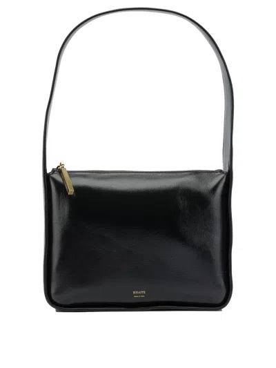 Khaite "lory Squared" Small Shoulder Bag In Black