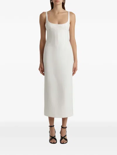 Khaite Lotte Dress In Cream In White