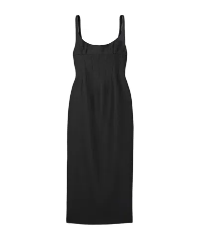 Khaite Lotte Midi Dress In Black