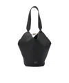 Khaite Lotus Chain Detailed Mini Tote Bag In Black