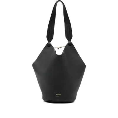 Khaite Lotus Chain Mini Shoulder Bag In Black