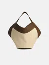 Khaite Lotus' Cream Blend Tela Bag In Cream
