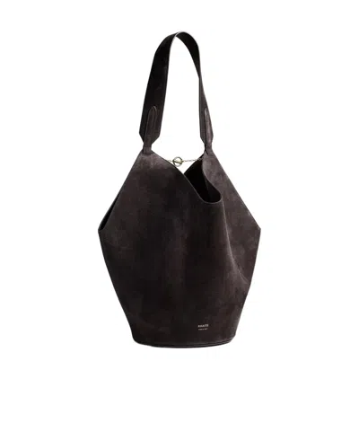 Khaite Lotus Handbag In Black