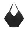 Khaite Medium Lotus Suede Tote In Black