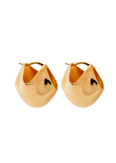 Khaite Lotus Medium 18kt Gold-plated Earrings In Yellow
