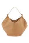 Khaite Medium Lotus Smooth Leather Tote Bag In Brown