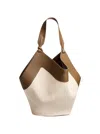 Khaite Lotus Medium Canvas Tote Cream In Neutrals