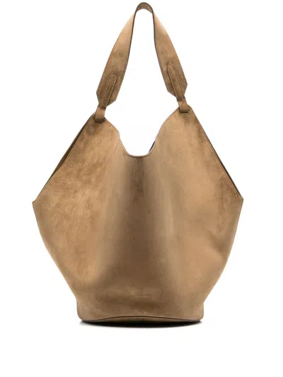 KHAITE KHAITE LOTUS MEDIUM LEATHER SHOULDER BAG