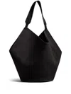 Khaite Lotus Medium Leather Shoulder Bag In Black