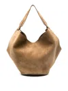 Khaite Women's Lotus Medium Leather Shoulder Bag In Brown