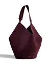 Khaite Lotus Medium Leather Tote Bag In Red
