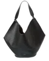 Khaite Lotus Medium Pebbled Leather Tote Bag In Black