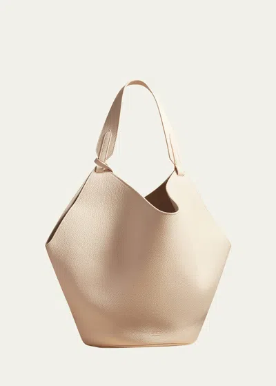 KHAITE LOTUS MEDIUM PEBBLED LEATHER TOTE BAG