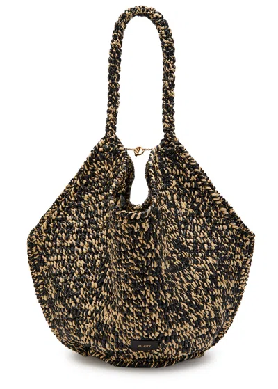 Khaite Lotus Medium Raffia Tote Bag In Multi