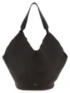 Khaite Dark Brown Lotus Medium Tote Bag In Brown