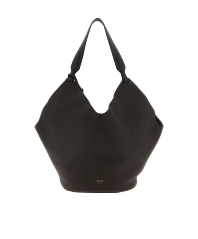 Khaite Lotus Medium Shopping Bag In Brown