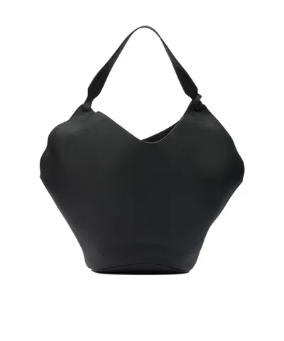 Khaite Lotus Medium Shopping Bag In Black