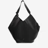 Khaite Medium Lotus Leather Tote In Black