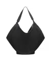 Khaite Lotus Medium Pebbled Leather Tote Bag In Black