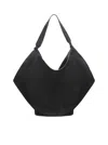 Khaite Lotus Medium Suede Tote In Black