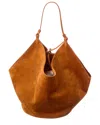 Khaite Medium Lotus Suede Tote Bag In Brown
