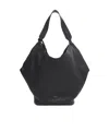 Khaite Lotus Medium Pebbled Leather Tote Bag In Black