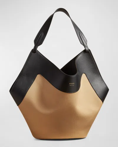 Khaite Lotus Medium Tote Bag In Black Honey