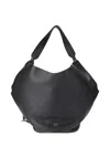 Khaite Lotus Medium Pebbled Leather Tote Bag In Black