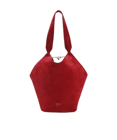Khaite Lotus Mini Handbag In Red