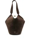 Khaite Lotus Mini Leather Bucket Bag