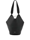Khaite Lotus Chain Detailed Mini Tote Bag In Black