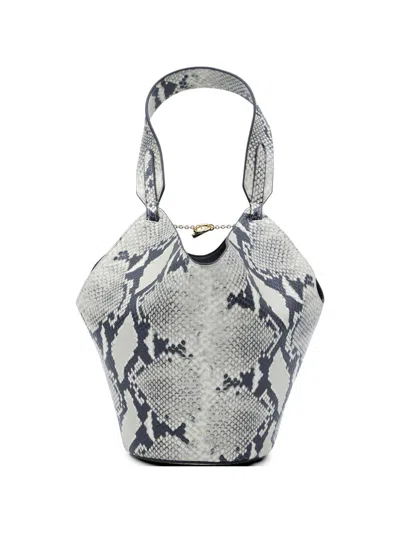 Khaite Lotus Mini Leather Tote In Sand