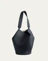 Khaite Mini Tote Handbag With Luxurious Calfskin In Black
