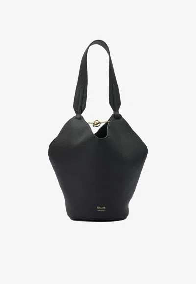 Khaite Lotus Mini Shoulder Bag In Black