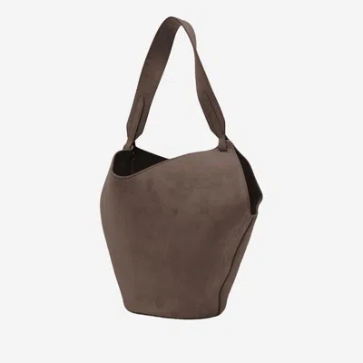 Khaite Lotus Mini Shoulder Bag In Brown