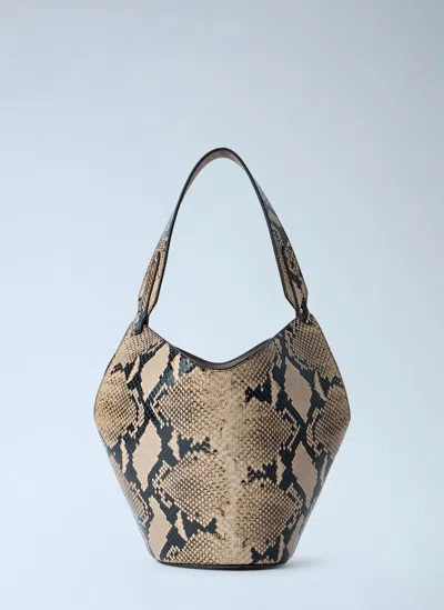 Khaite Lotus Mini Tote Bag In Beige