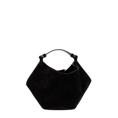 Khaite Lotus Mini Tote Bag In Black