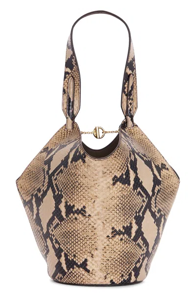 Khaite Lotus Mini Tote Bag In Taupe & Morning Dove