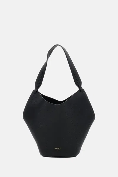 Khaite Lotus Mini Tote In Black