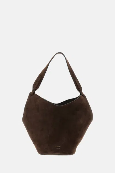 Khaite Lotus Mini Tote In Brown