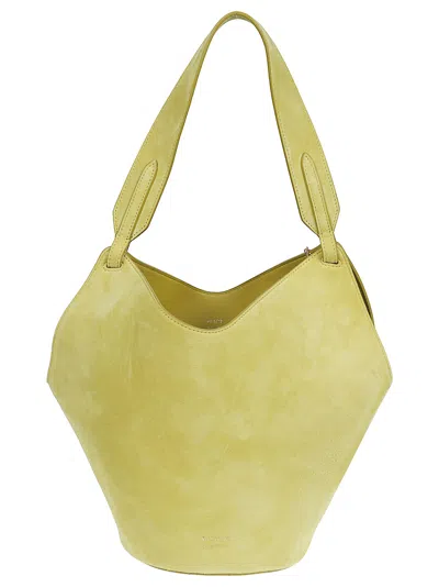 Khaite Lotus Mini Tote In Gold