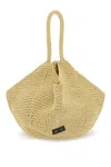 Khaite Medium Raffia Lotus Shoulder Bag In Natural