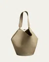 Khaite Womens Lotus Small Leather Tote Bag Sage In Sage