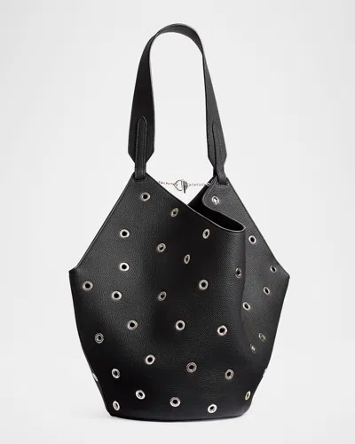 KHAITE LOTUS SMALL GROMMET CALFSKIN TOTE BAG