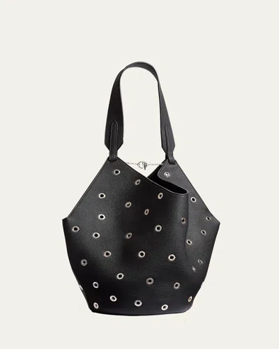KHAITE LOTUS SMALL GROMMET CALFSKIN TOTE BAG