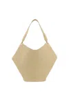 Khaite Lotus Small Leather Shoulder Women's Bag In Wheat