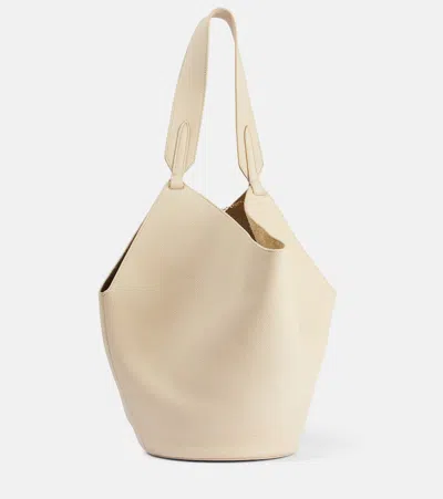 KHAITE LOTUS SMALL LEATHER TOTE BAG