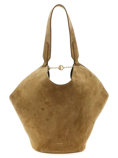 Khaite Lotus Small Shopping Bag In Nude